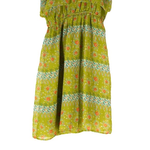 Mossimo Green Floral Sun Dress Size XS Spagetti Straps Mini Above Knee - Picture 7 of 11